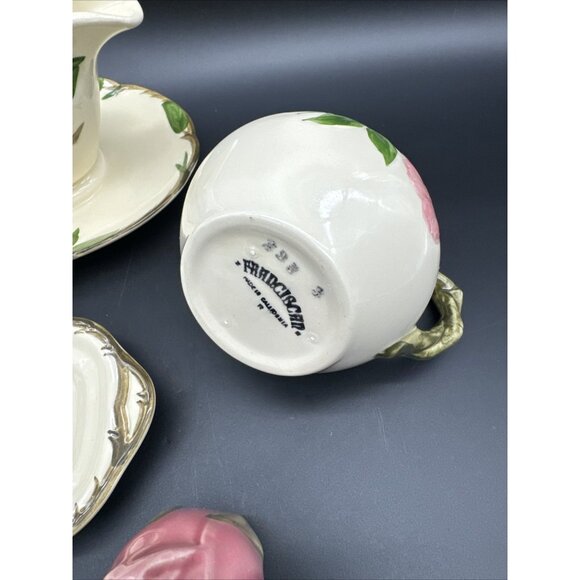 Vintage Franciscan Desert Rose Butter Gravy Cream Sugar S&P Set EUC Lot Pink - Picture 13 of 16